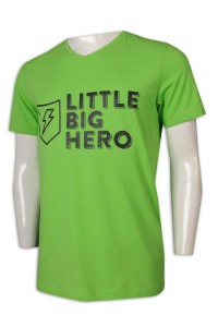 T993 online order T-shirt green printed T-shirt v-collar Swiss RB T-shirt supplier